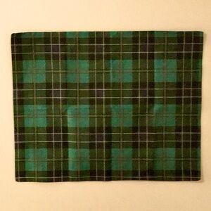Tartan black Watch green pillow sham opening of 25 1/4” x 19 1/4”
